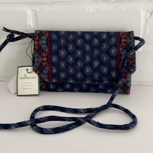 New With Tags Classic Navy Blue Vera Bradley Crossbody Wallet Purse